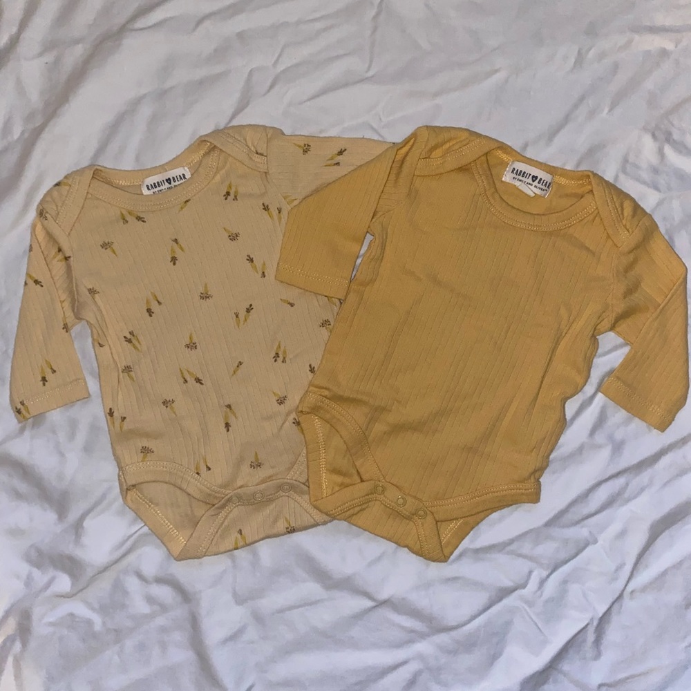 SOLD Rabbit and Bear onsies